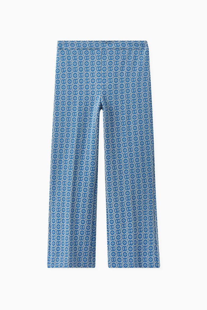 

Double G Logo Pants in Cotton-jacquard, Blue