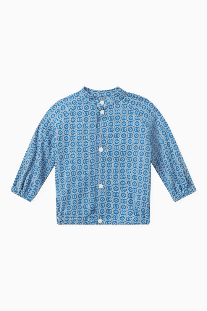 

Logo-motif Jacket in Cotton, Blue