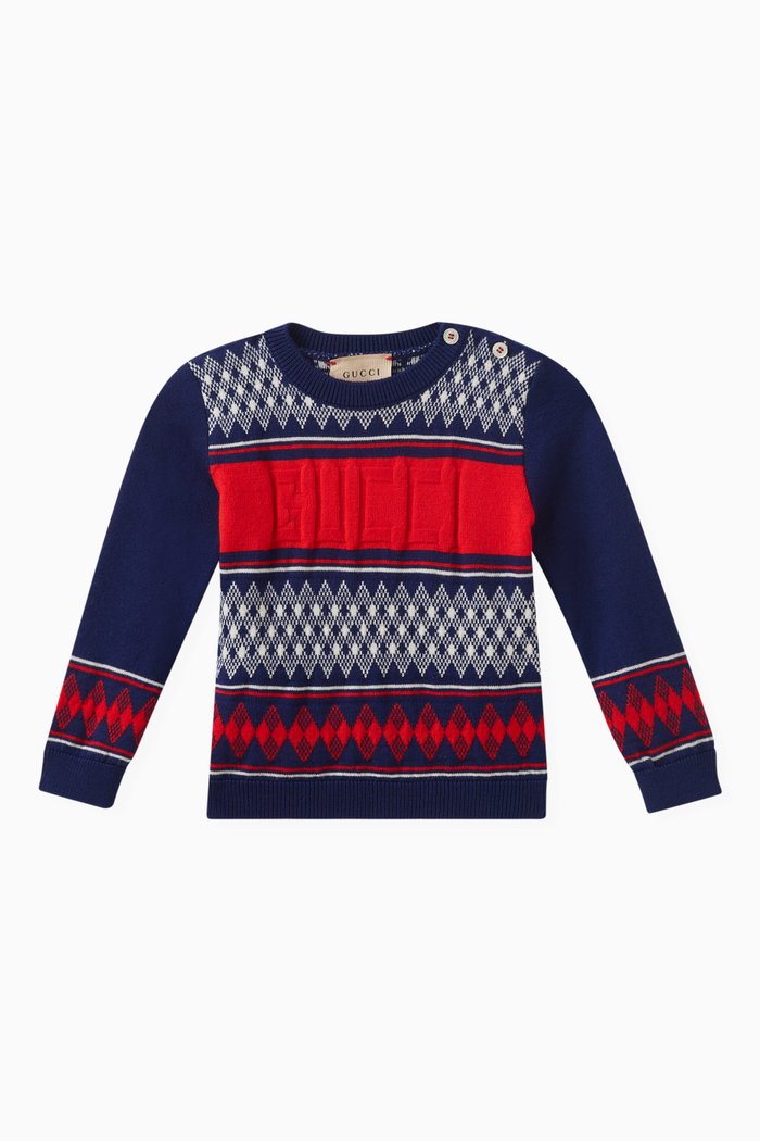 

Logo Sweater in Wool-jacquard, Multicolour