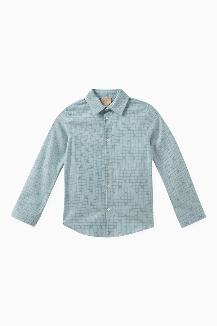 

Double G Logo Shirt in Cotton, Green