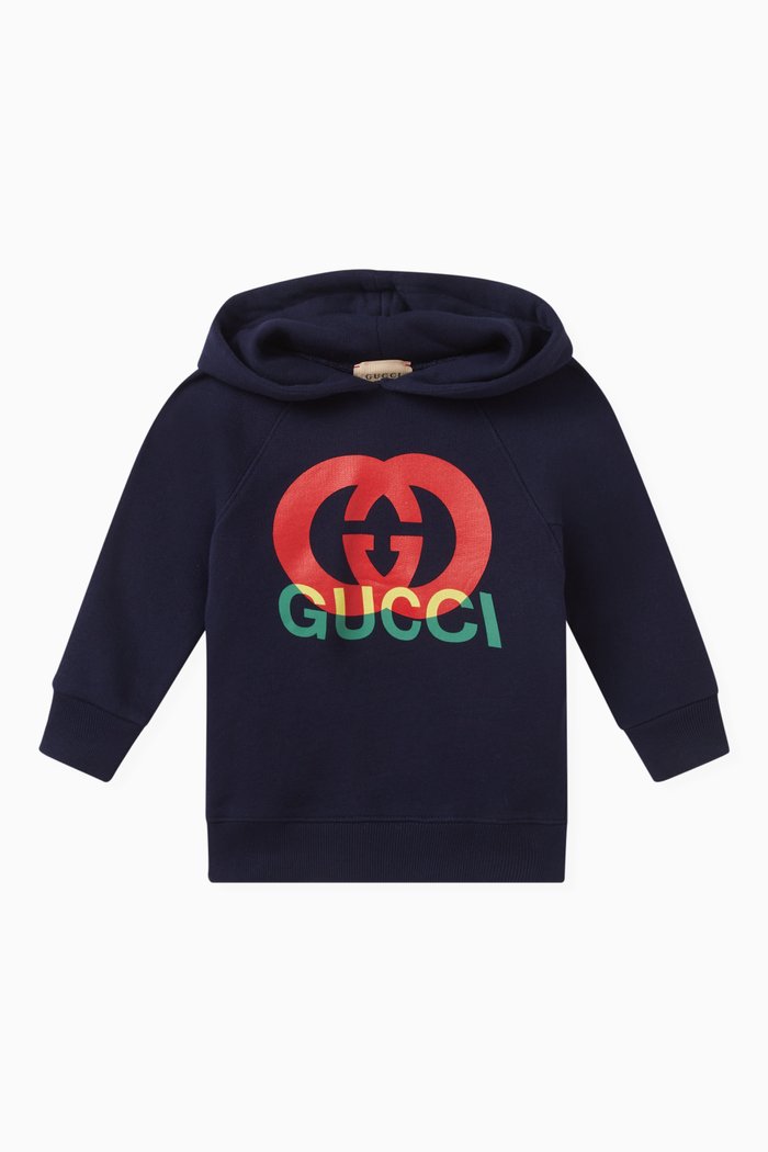 

Logo-detail Hoodie in Cotton, Blue
