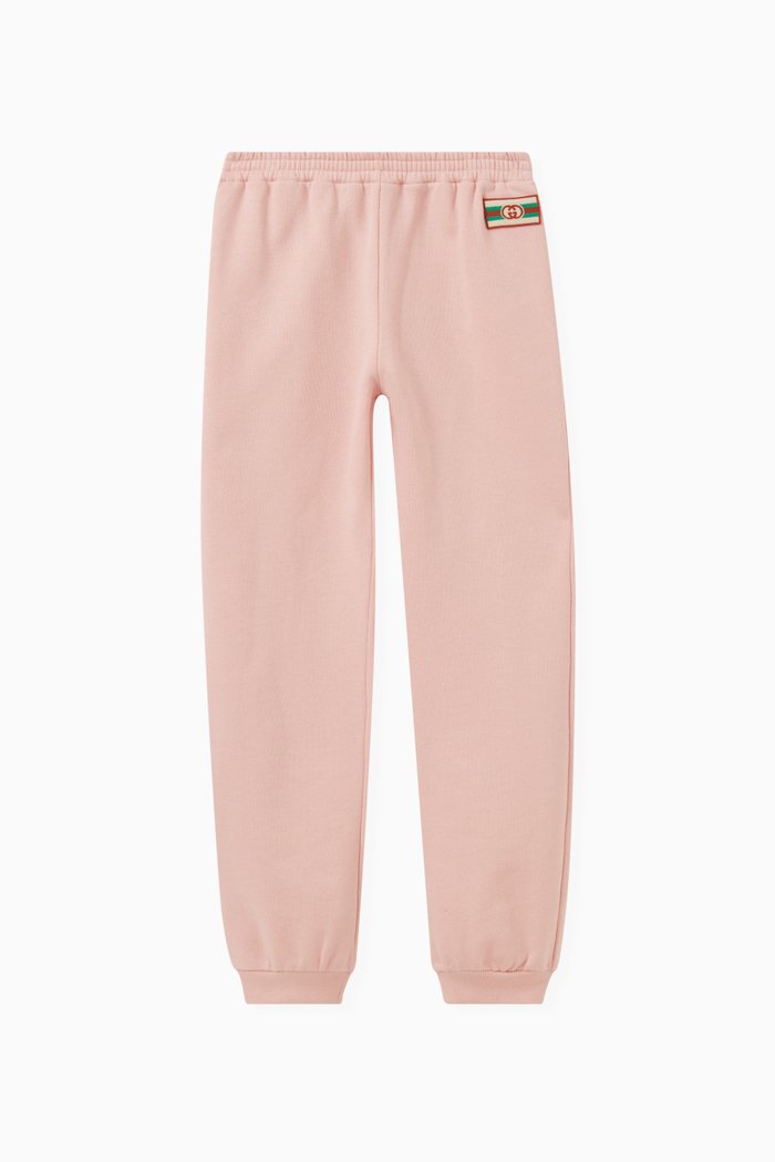 

Logo-patch Trousers in Cotton, Pink