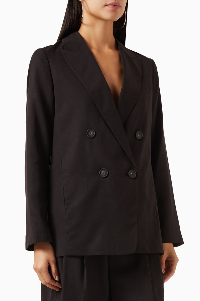 Drapey Blazer in TENCEL™, Black