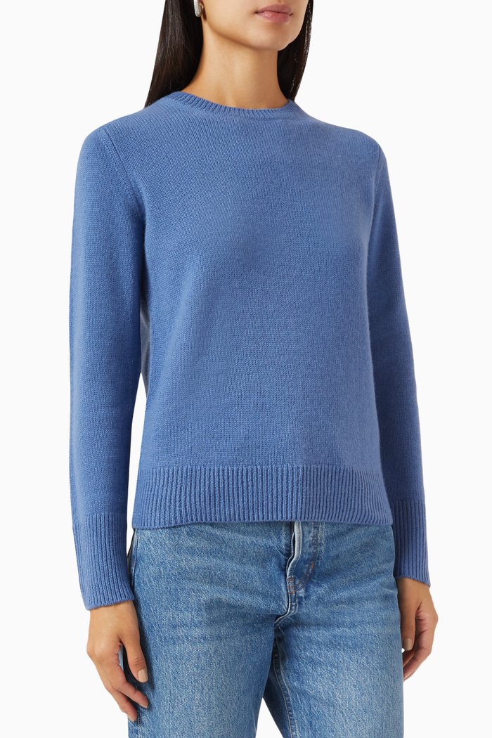 

Crewneck Sweater in Cashmere, Blue