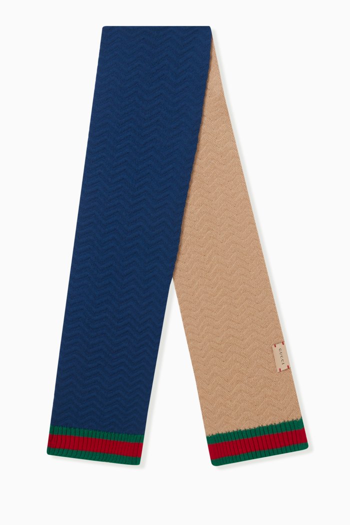 

Web-stripe Scarf in Wool, Multicolour