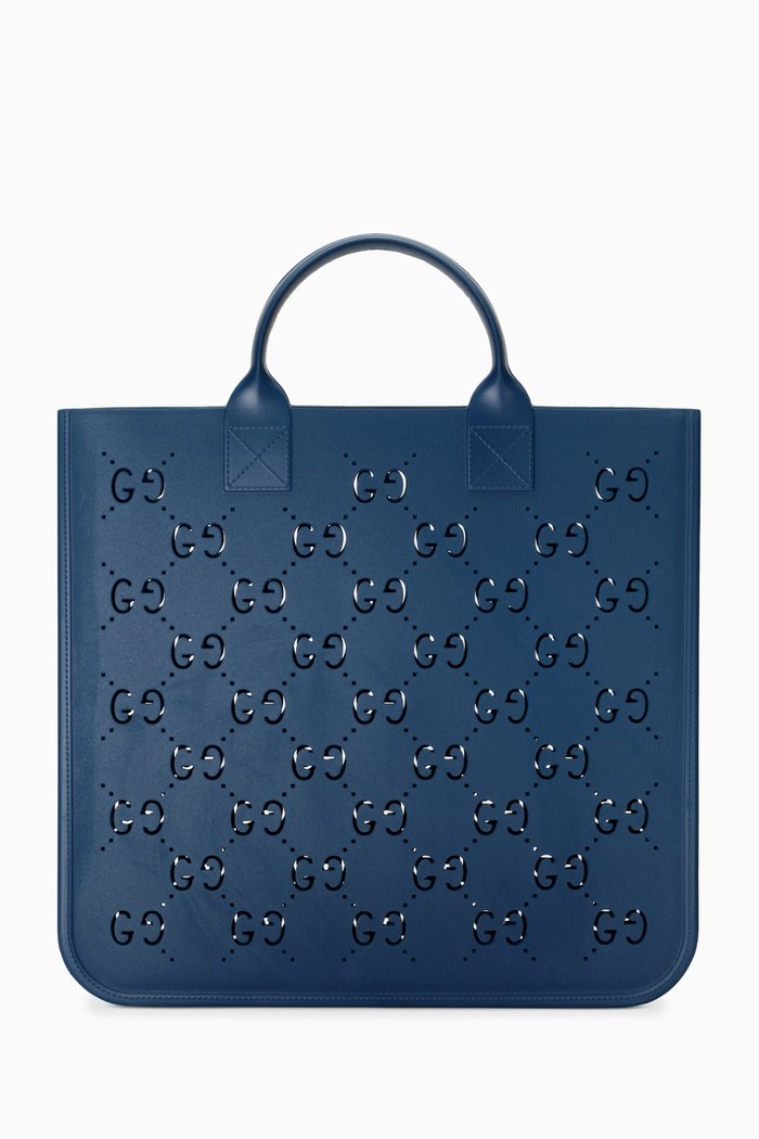 

Logo-detail Handbag in Rubber, Blue