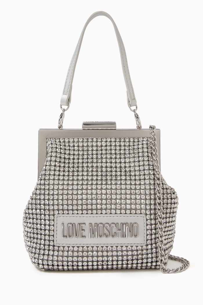 

Mini Bling Bling Bag in Crystal Mesh, Silver