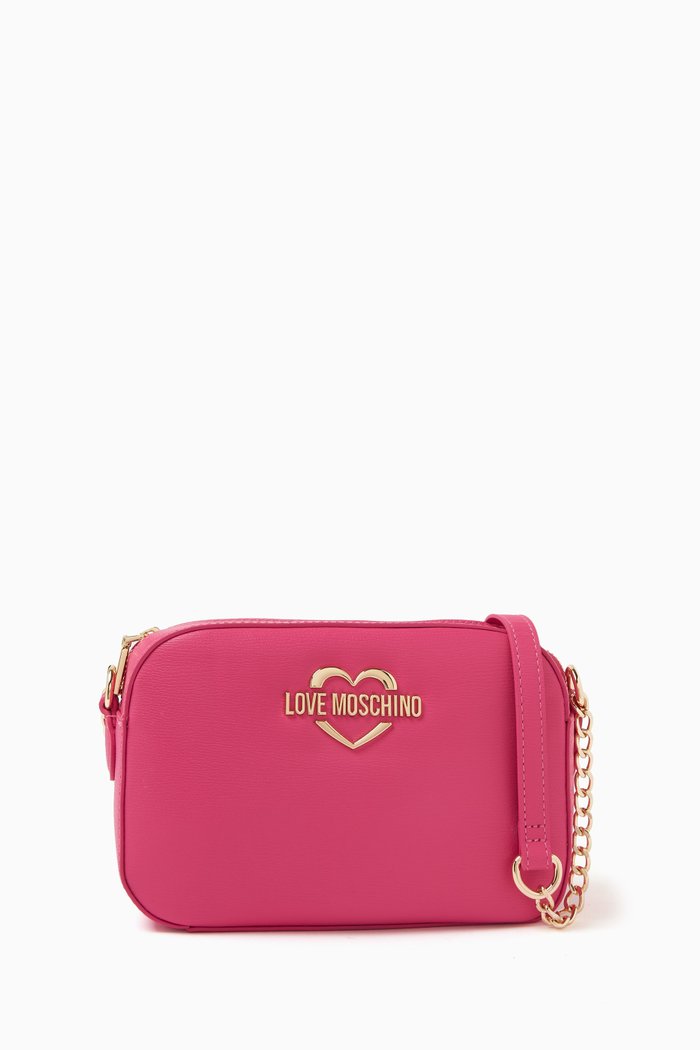

Hollies Camera Bag in Faux Leather, Pink