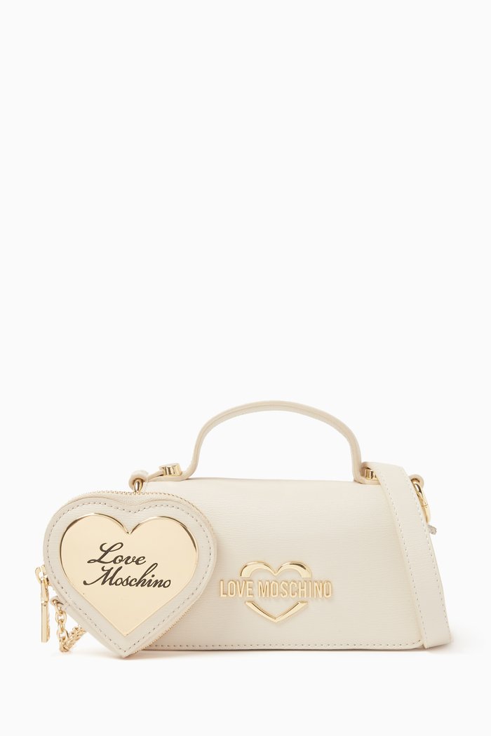 

Mini Hollies Crossbody Bag in Faux Leather, White