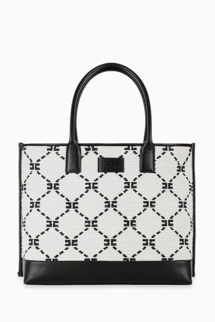 

Medium EF Monogram Tote Bag in Tweed, Neutral