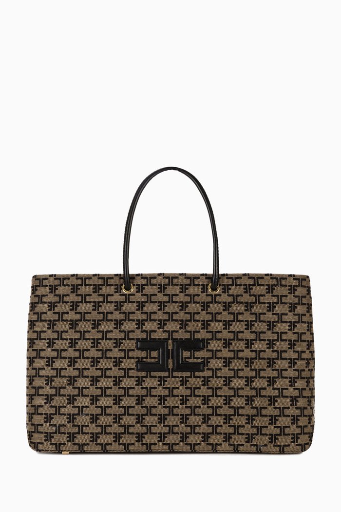 

Monogram Madame Tote Bag in Jacquard, Black