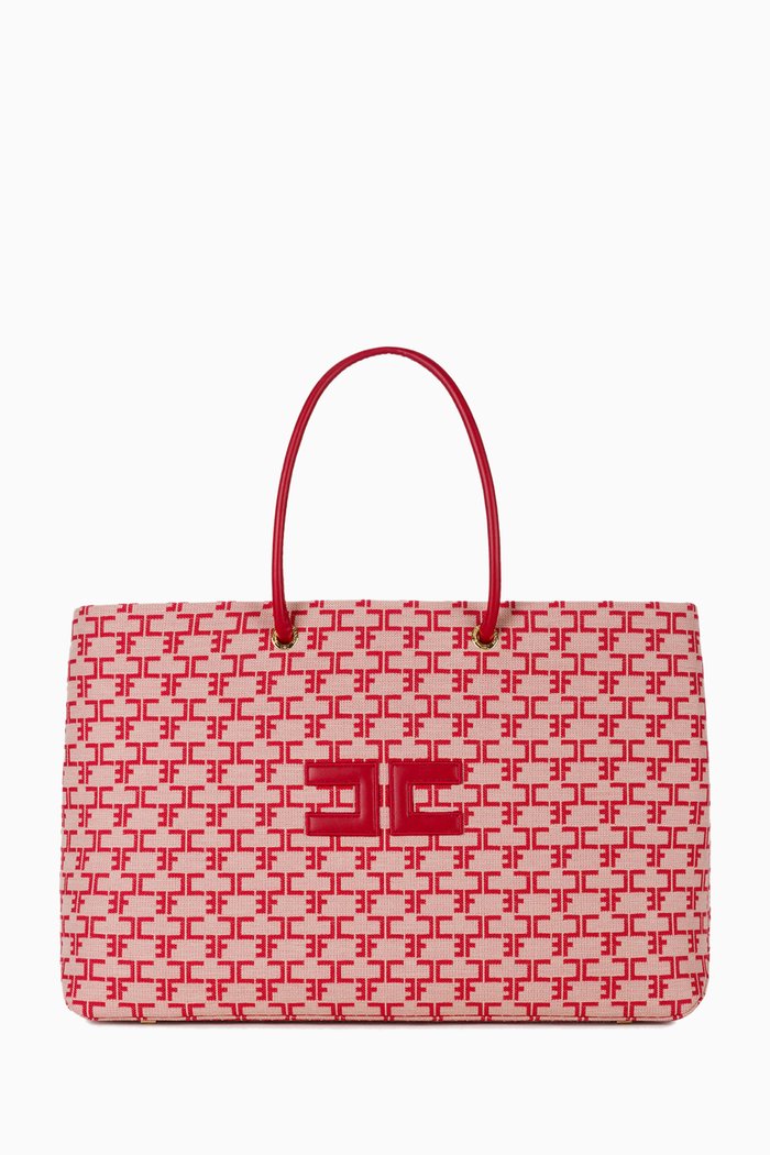 Monogram Madame Tote Bag in Jacquard, Neutral
