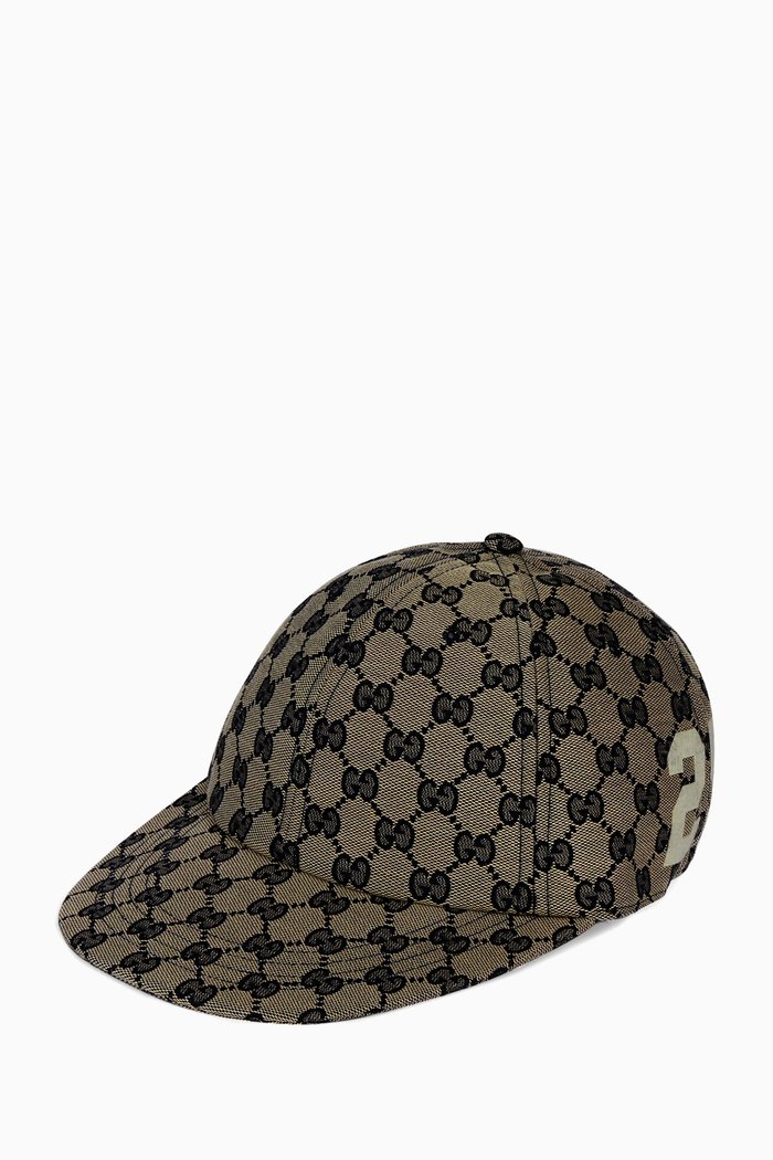 

GG Baseball Hat in Cotton Canvas, Blue