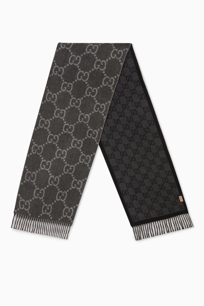 

Printed Scarf in Jacquard Wool, Multicolour
