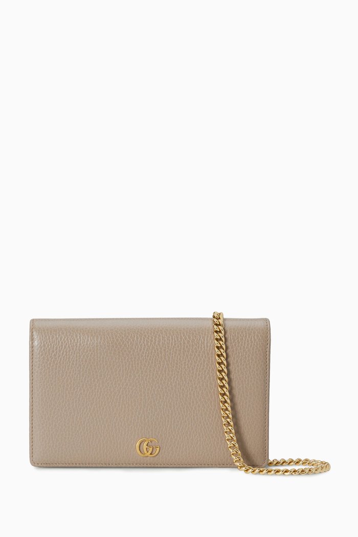 

Mini GG Marmont Crossbody Chain Bag in Leather, Pink