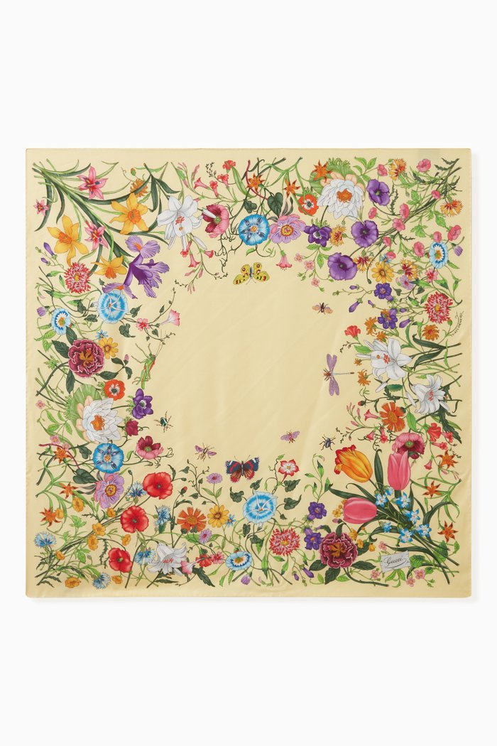 

Flora Scarf in Silk Twill, Multicolour