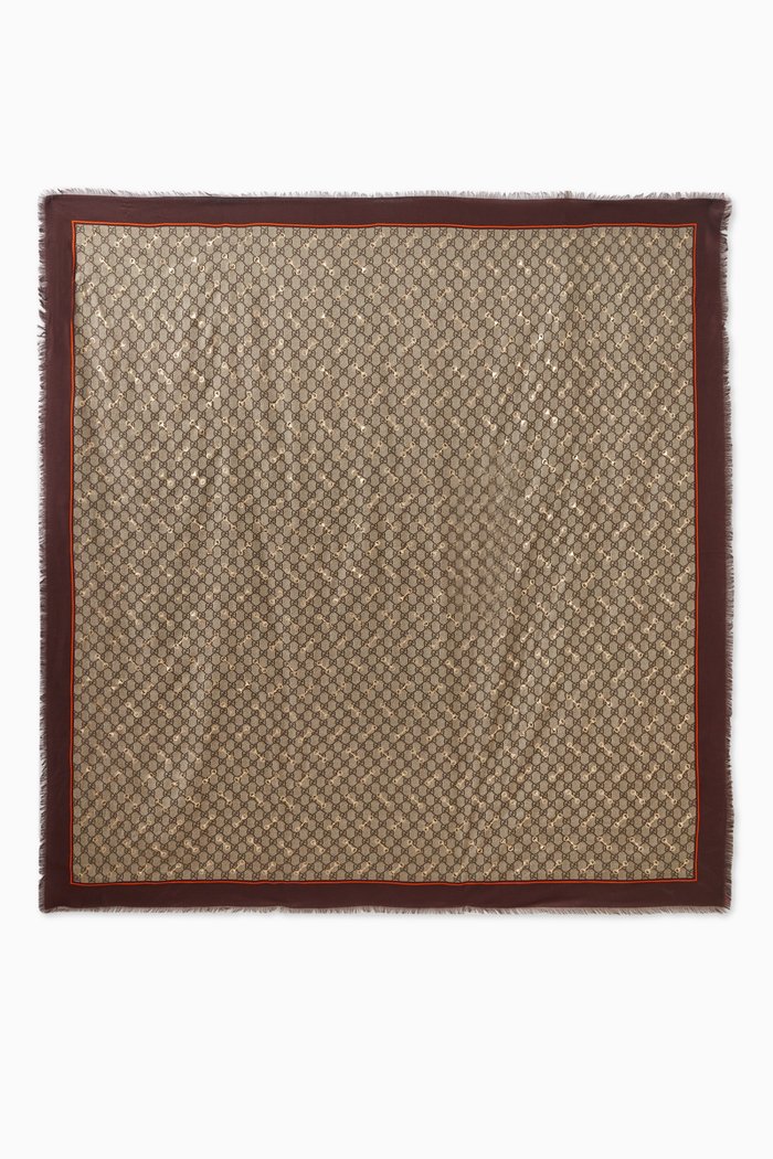 

Horsebit Shawl in Silk & Modal, Brown