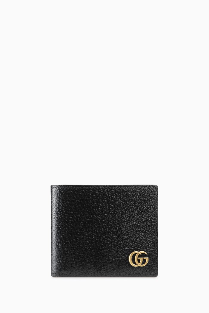 

Large GG Marmont Bi-fold Wallet in Leather, Black