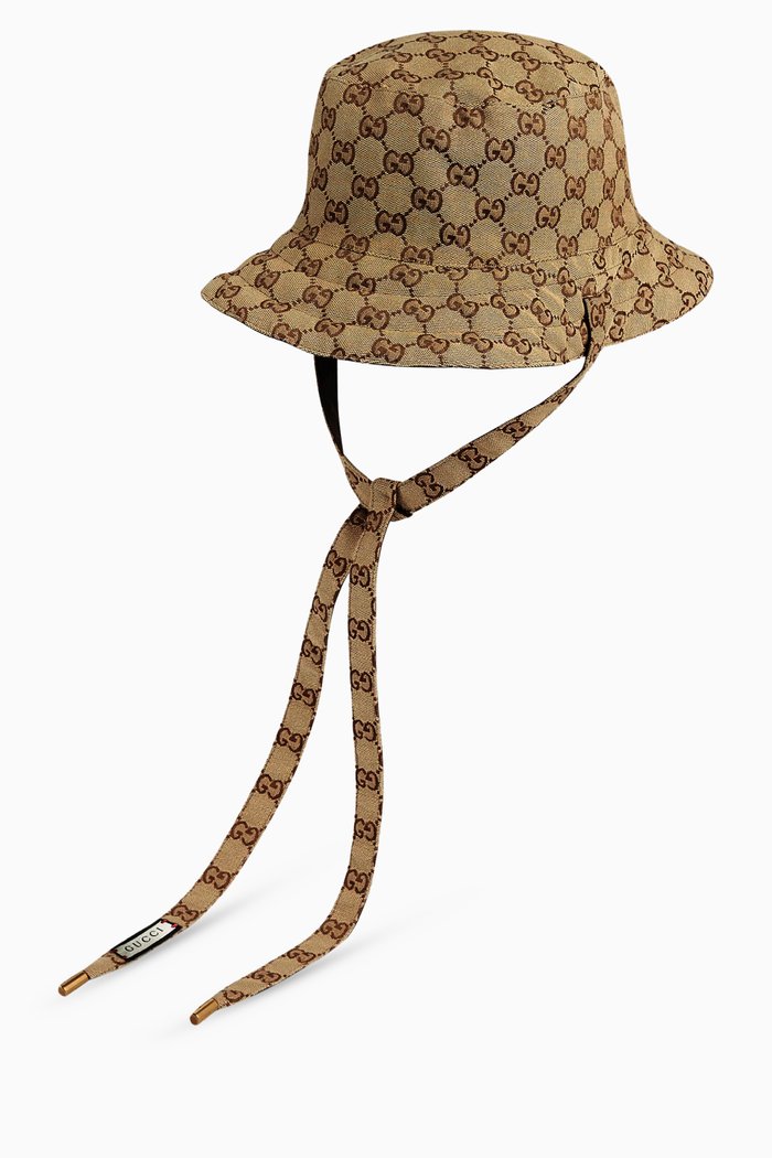 

Reversible Hat in GG Canvas & Nylon, Brown