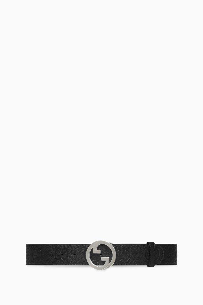 

Blondie Wide Belt in Leather, Black