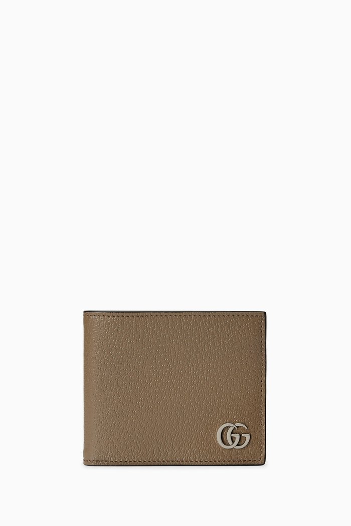 

Large GG Marmont Bi-fold Wallet in Leather, Brown
