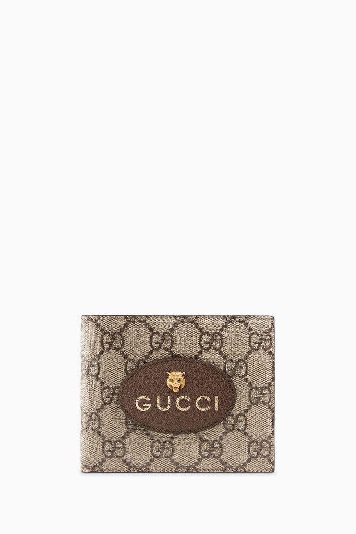 

Neo Vintage GG Supreme Bi-fold Wallet in Coated-canvas, Brown
