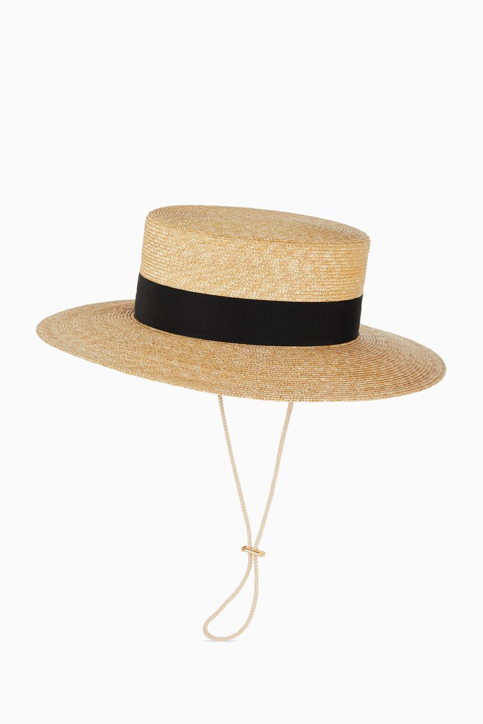 

Boater Hat in Straw, Neutral