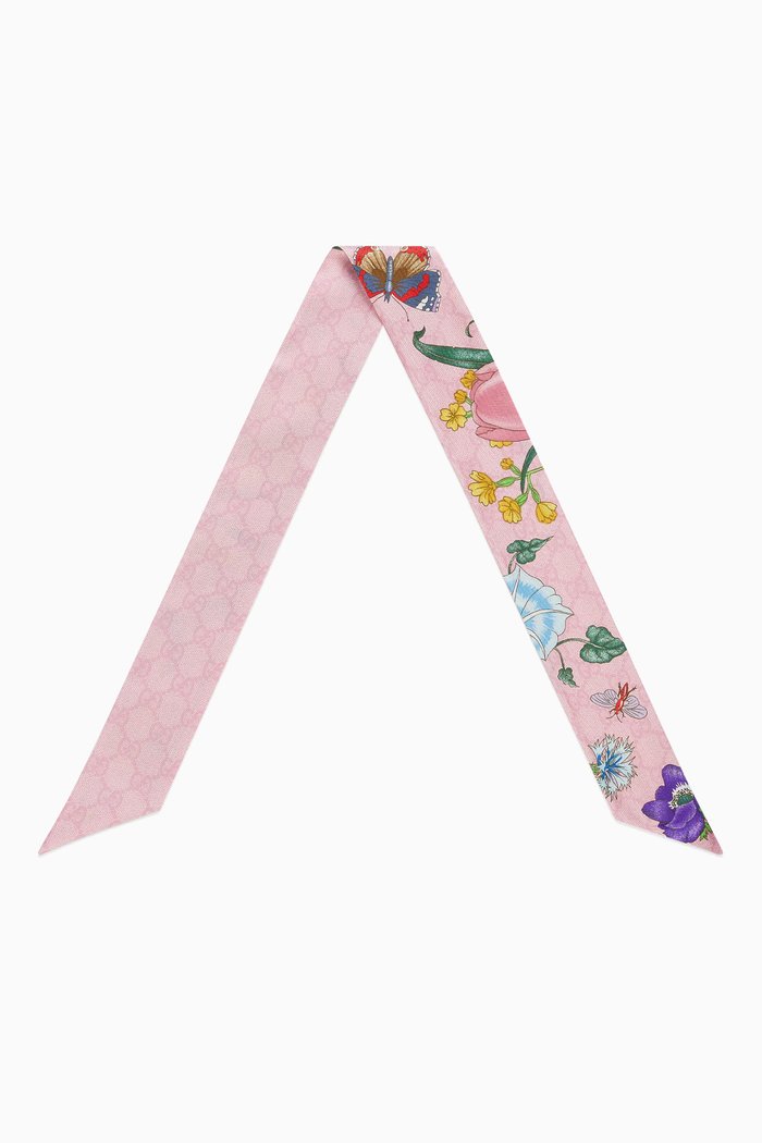 

Floral-print Neck-tie in Silk-twill, Multicolour