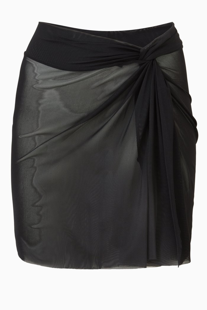

Twist Sarong in Mesh, Black