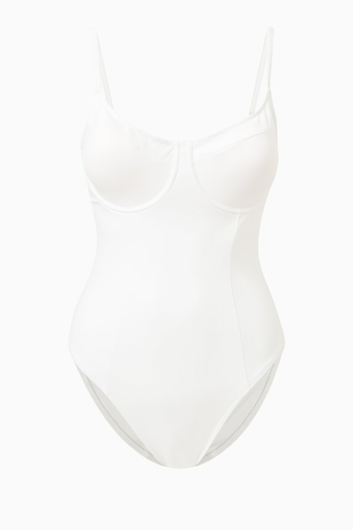 

Compression Showoff Swimsuit in Nylon, White