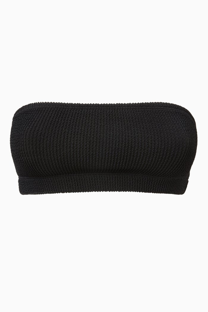 

Always Fits Support Band Bikini Top in Stretch Fabric, Black