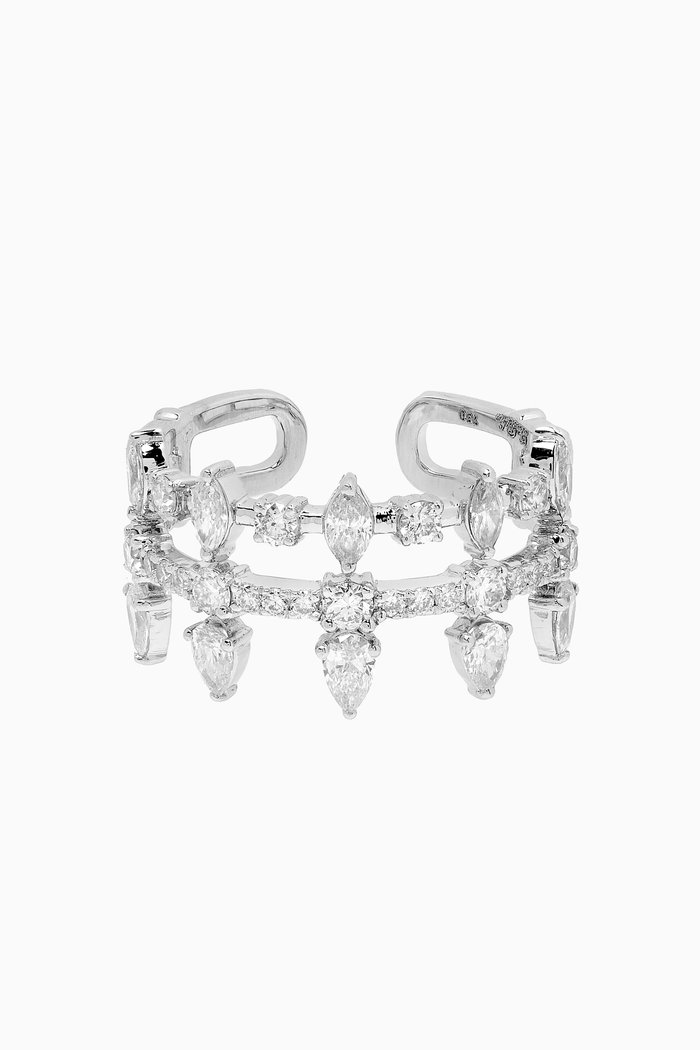

Diamond Knuckle Ring in 18kt White Gold