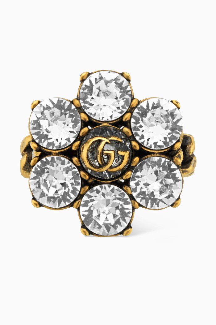 

GG Crystal Ring, Gold