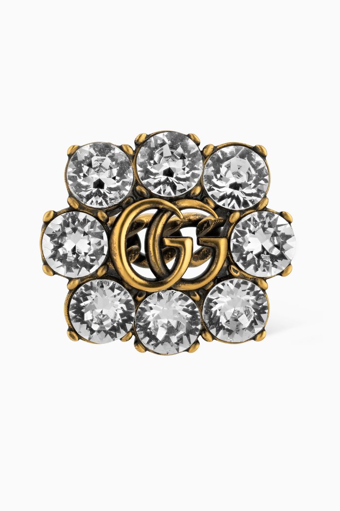 

GG Crystal Ring, Gold
