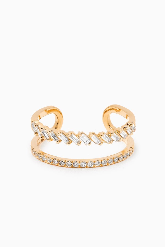 Diamond Knuckle Ring in 18kt Gold, Yellow