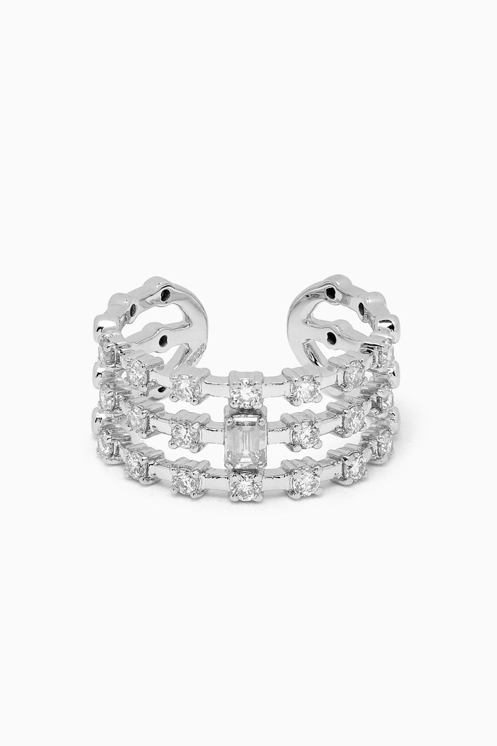 Diamond Knuckle Ring in 18kt White Gold