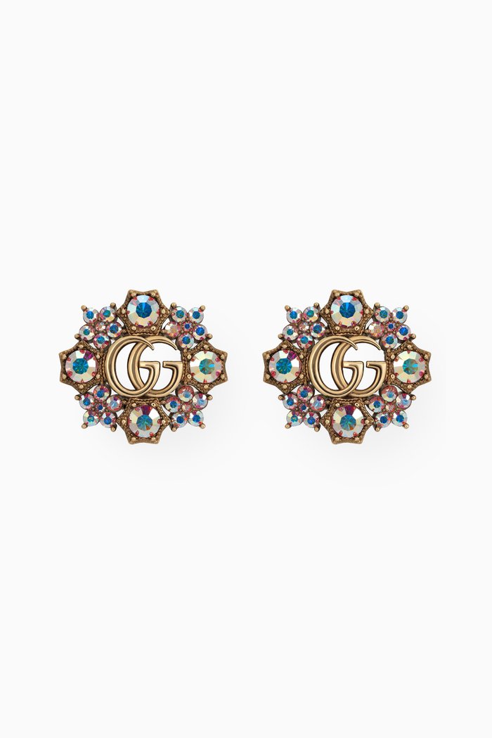 

GG Crystal Stud Earrings, Multicolour