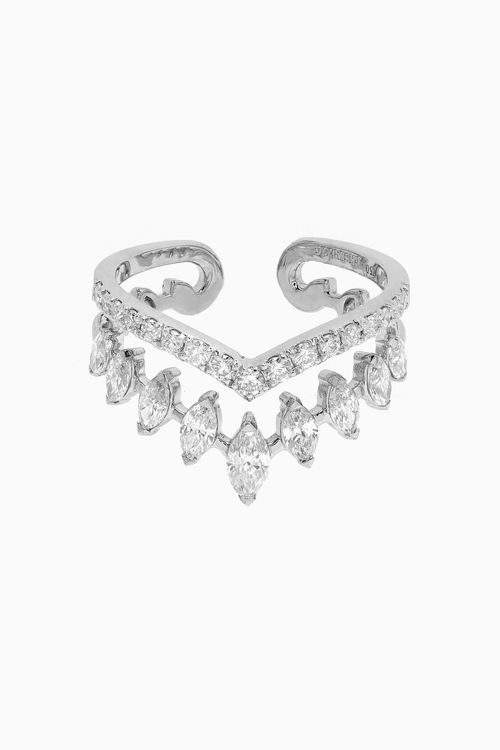 

Diamond Knuckle Ring in 18kt White Gold