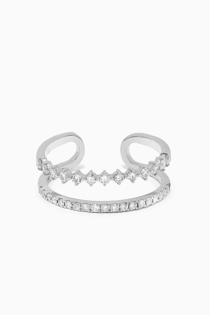 

Diamond Knuckle Ring in 18kt White Gold