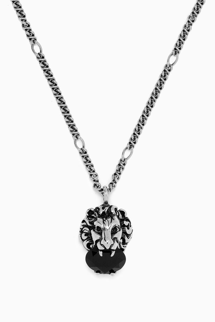 

Lion Head Necklace in Metal, Multicolour
