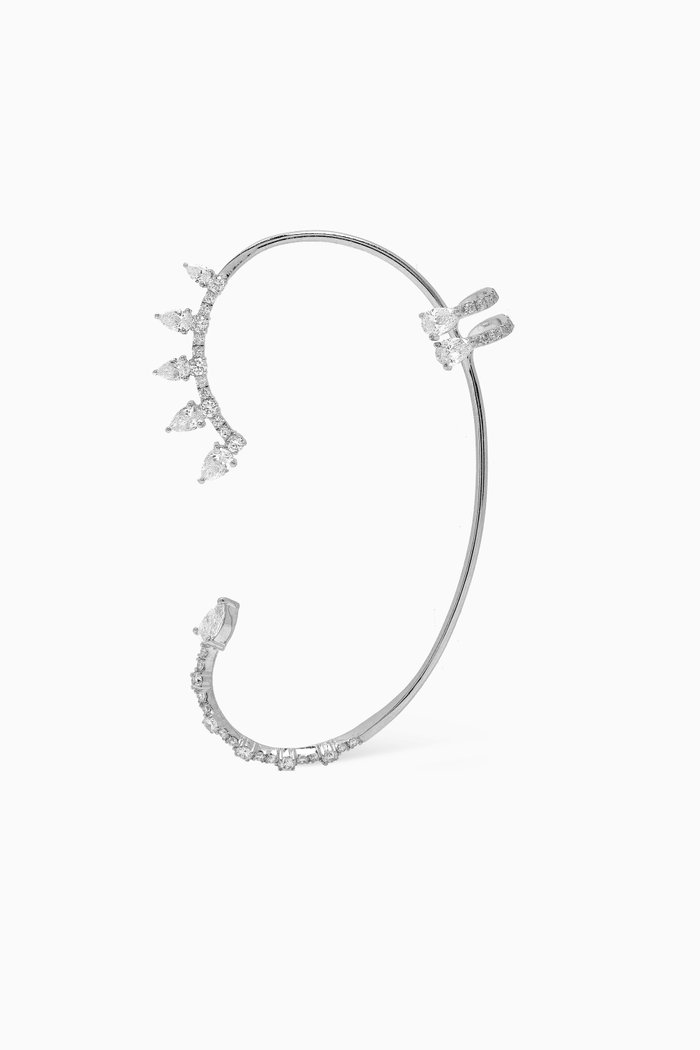 

Diamond Single Ear Cuff in 18kt White Gold