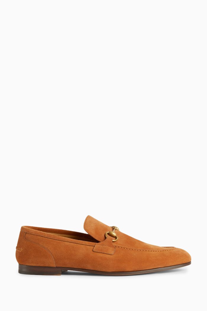 

Horsebit Slipper in Crochet Leather, Orange
