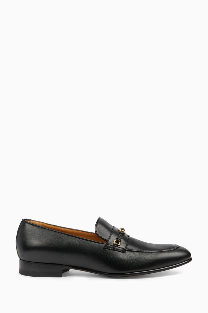 

Interlocking G Loafers in Leather, Black