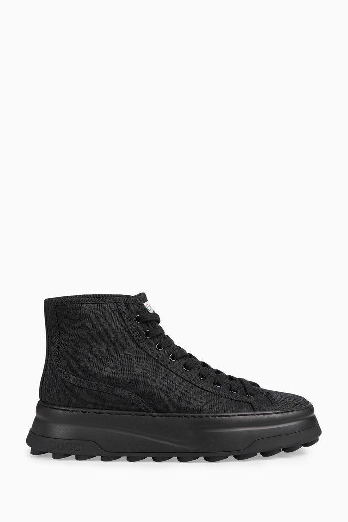 

Out Of Office Mid-top Sneakers in Leather, Black