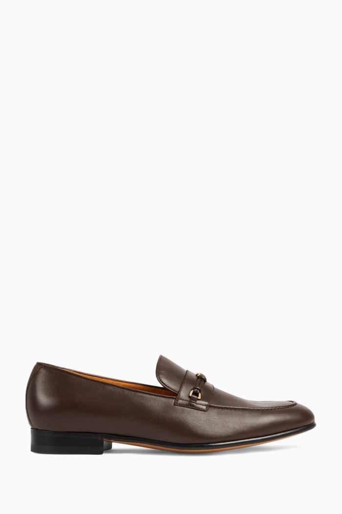 

Interlocking G Loafers in Leather, Brown