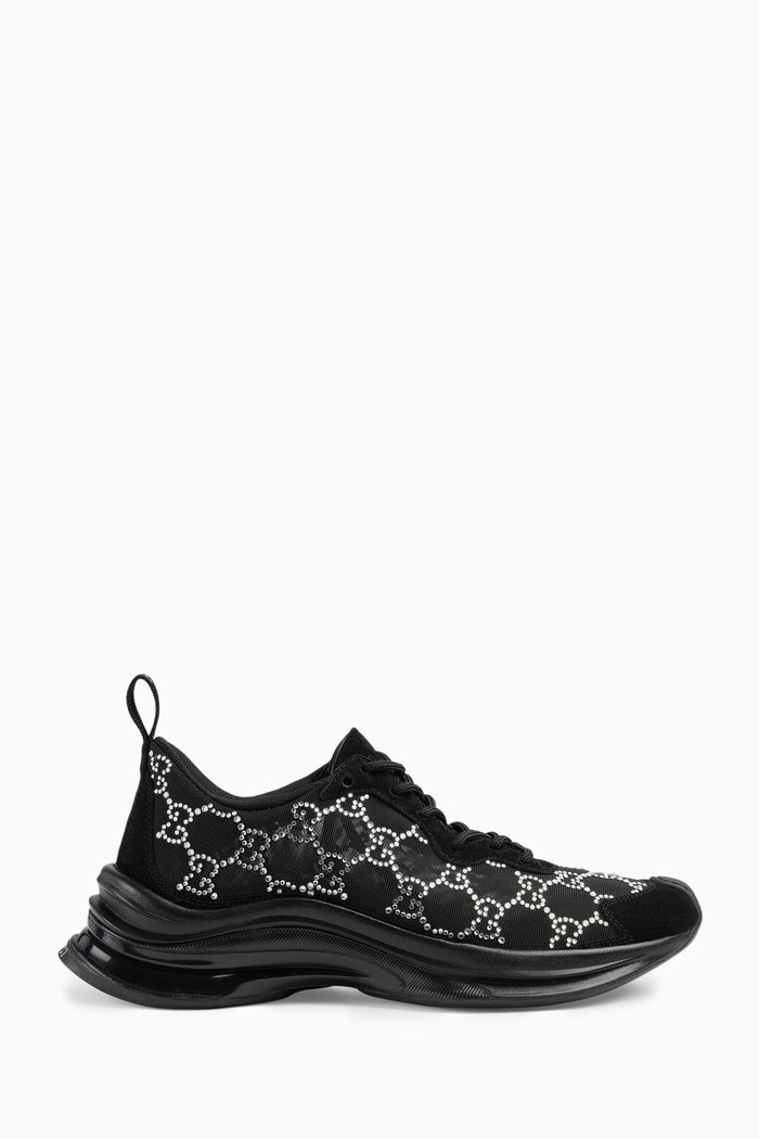 

Run Low-top Sneakers in GG Crystal Mesh, Black