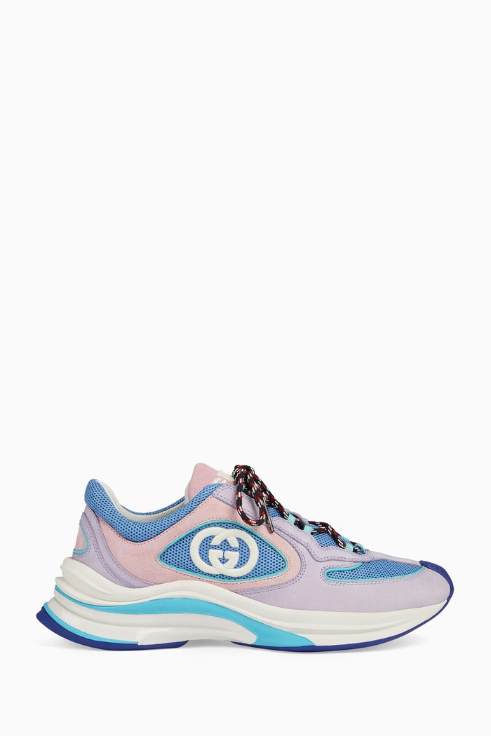 

Gucci Run Sneakers in Suede, Multicolour