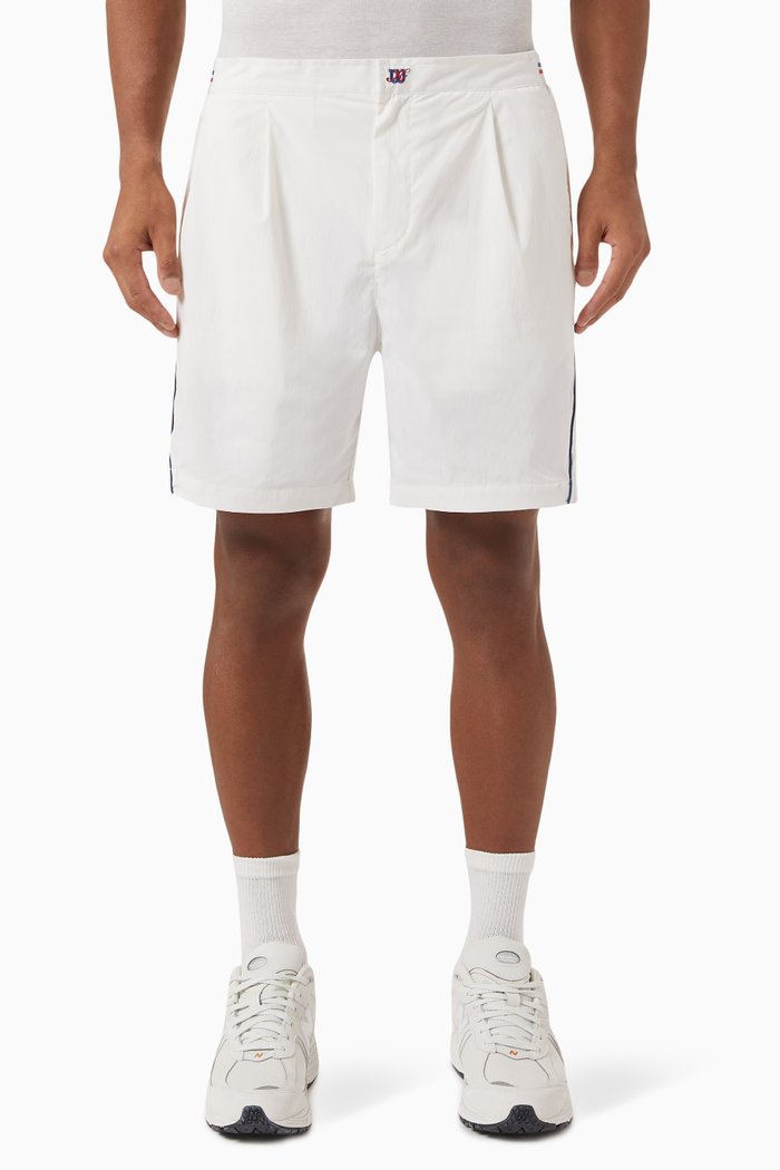 

x Wilson Meridian Ashe Pleated Shorts in Nylon, White