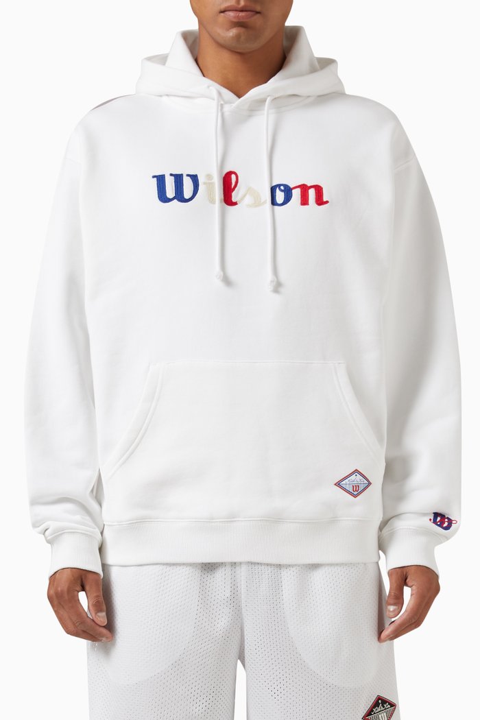 

x Wilson Eiffel Tower Hoodie in Cotton Fleece, White