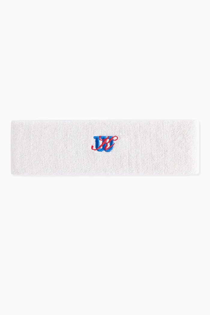 

x Wilson Sweatband in Cotton-terry, White
